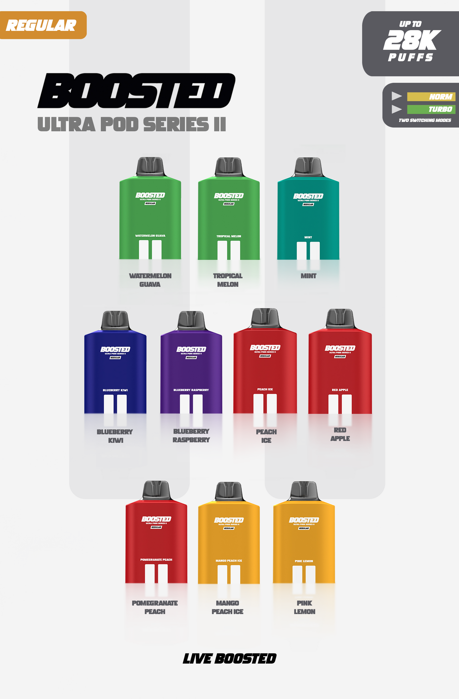 BOOSTED Ultra Series II Pods 28k (5 Pc Carton) (AB)