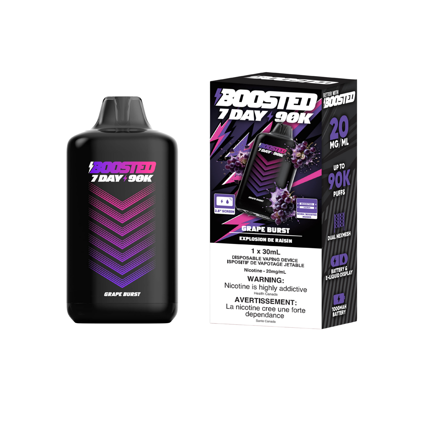 BOOSTED 90K PUFFS 30mL [AB] (4 Pcs Carton)