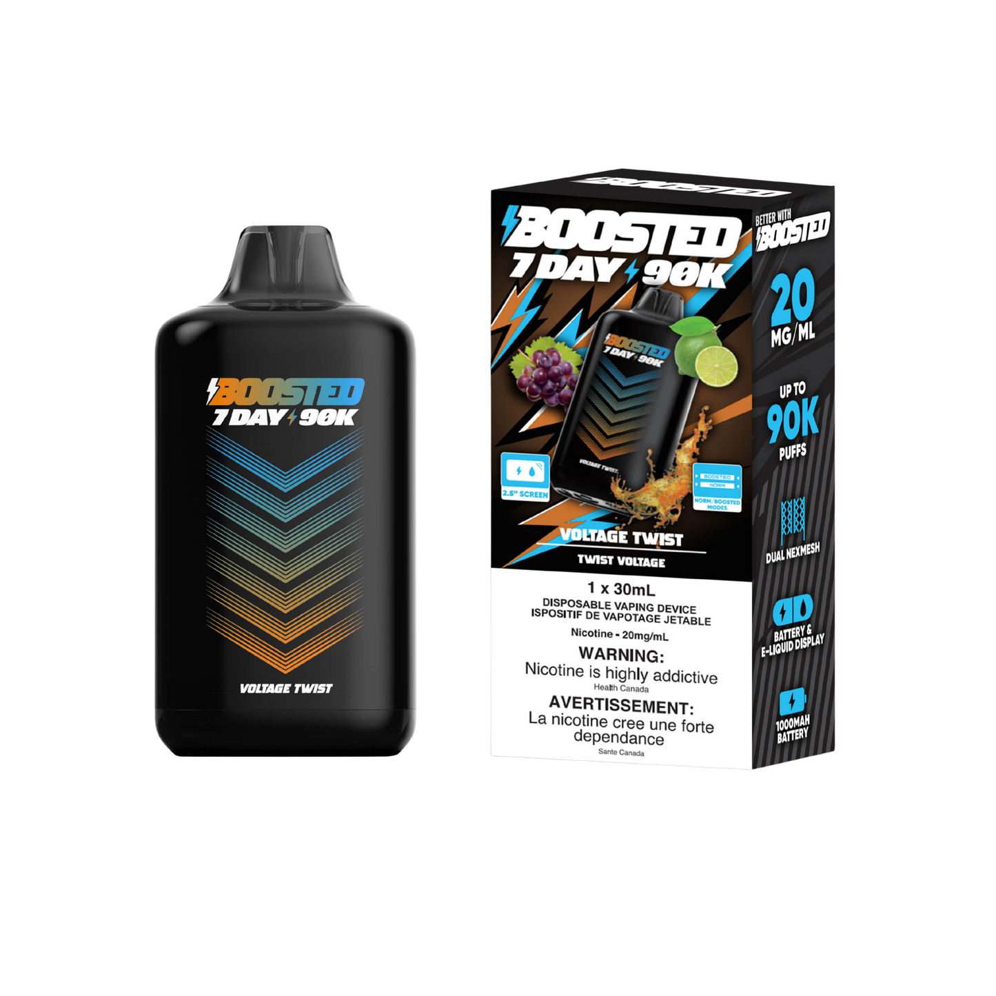 BOOSTED 90K PUFFS 30mL [AB] (4 Pcs Carton)